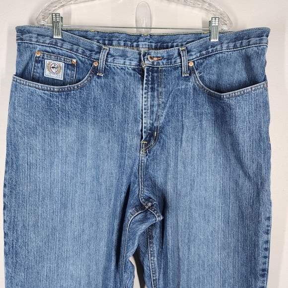 CINCH STRAIGHT LEG 5 POCKET DENIM LIGHT WASH JEANS - Picture 3 of 7